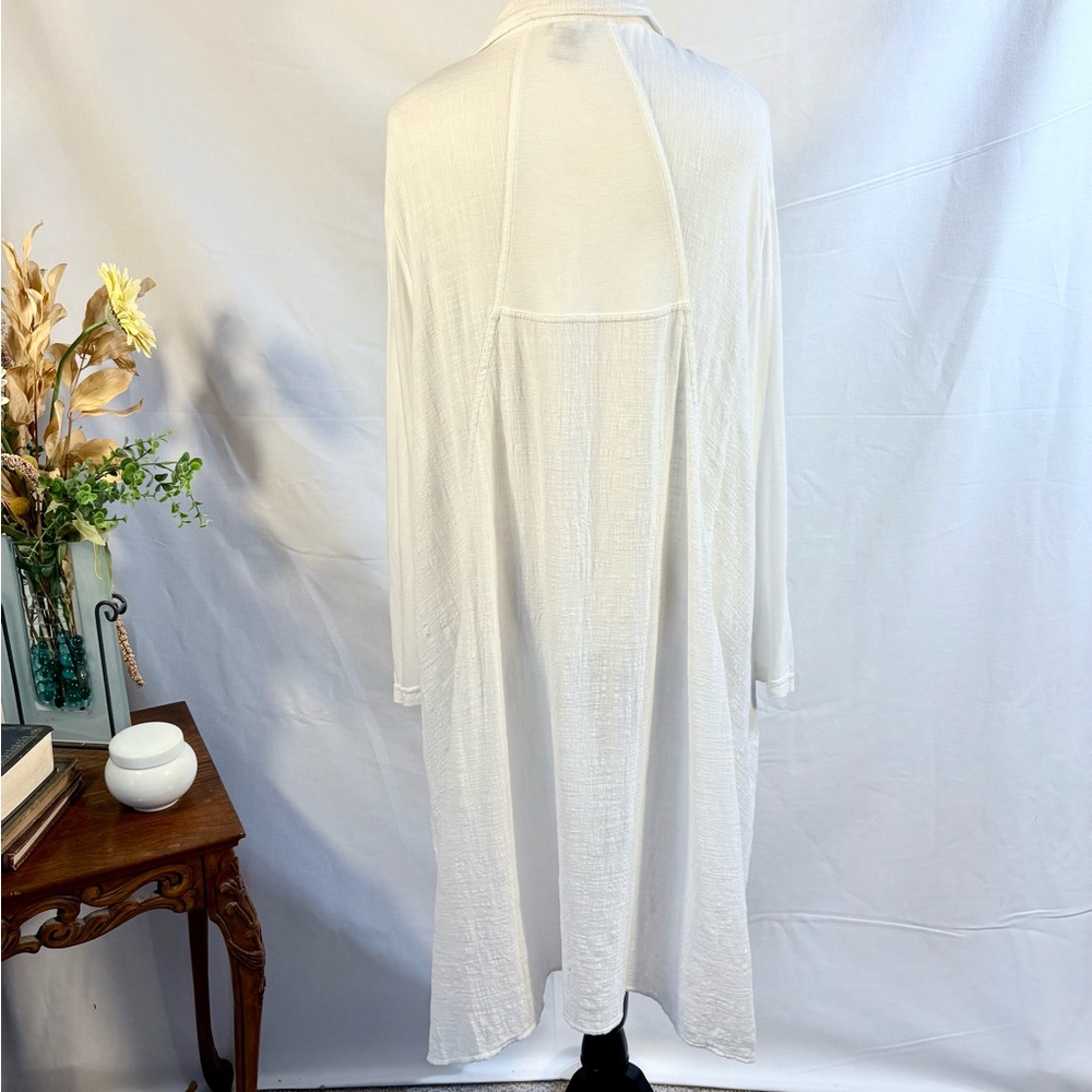 XCVI Cotton Gauze Rayon Contrast Hi Low Tunic Top Size XL💚 - Picture 6 of 11